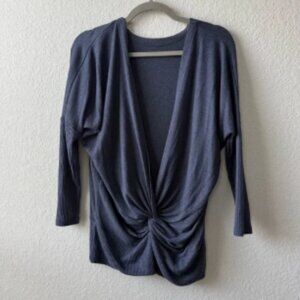 Savvi Blue Open Back Sweater